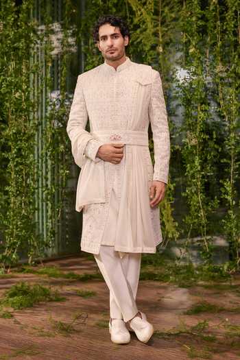 Jigar & Nikita Rajvansh The Modern Ruler Sherwani Set 