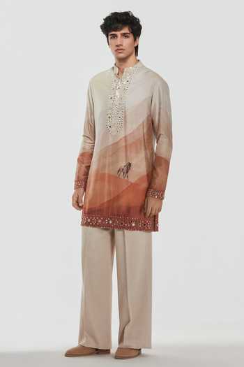 Abhinav Mishra Shrine Long Jacket & Kurta Set 