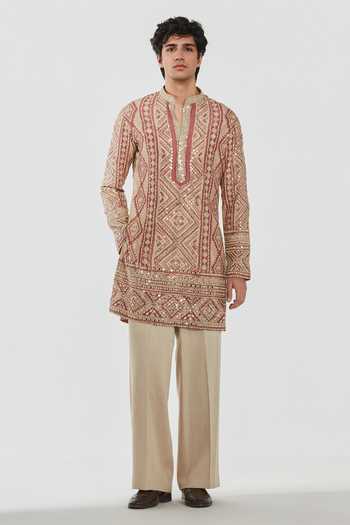 Abhinav Mishra Shrine Mirror Embroidered Kurta Set 