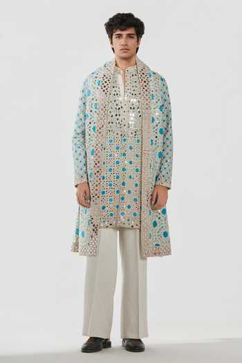 Abhinav Mishra Shrine Mirror Embroidered Kurta Set 
