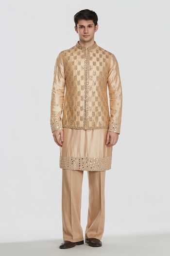 Abhinav Mishra Shrine Elite Embroidered Bundi & Kurta Set 