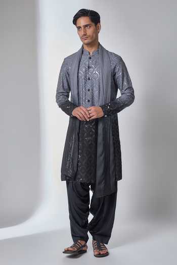 Salil Bhatia Ombre Embroidered Kurta Set 