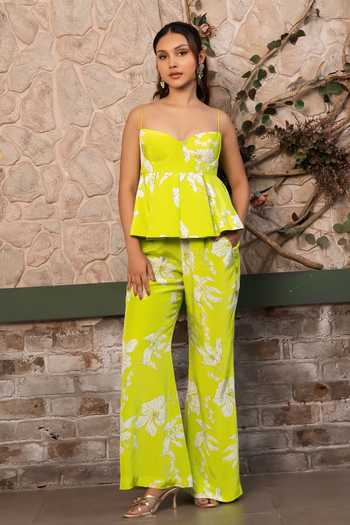 Senren By Eshana Raut Floral Print Top & Pant Set 