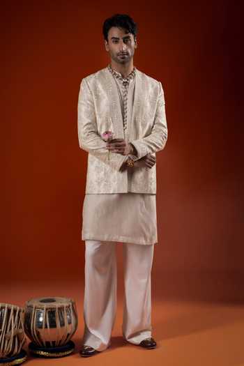 Sanchit Sharma Embroidered Jacket & Kurta Set 