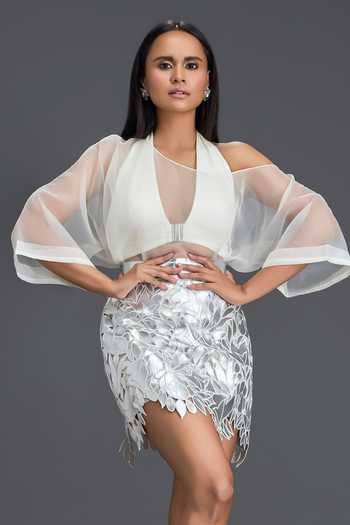 Deepika Arora Sheer Top & Skirt Set 