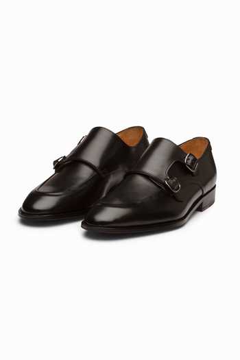 3dm Lifestyle Leather Diplomat Double Monkstrap Shoes 
