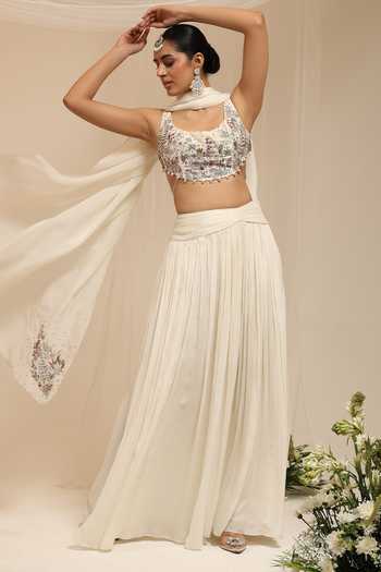 Amrta By Guneet Kondal Chaand Baaliyan Embellished Lehenga Set 