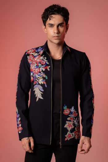 Hilo Design Roman Embroidered Shacket