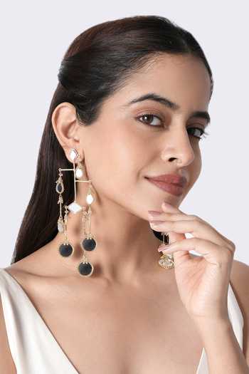 Vaidaan Nyra Mirror Tassel Earrings 