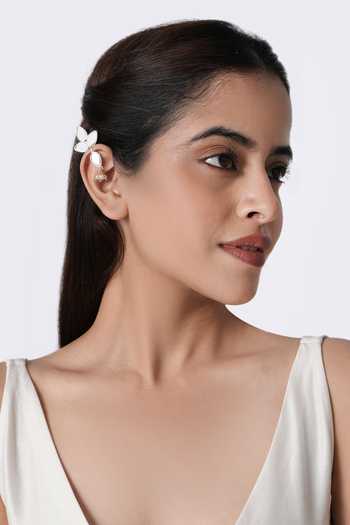 Vaidaan Disha Floral Mirrorwork Earcuff - Single Pc 