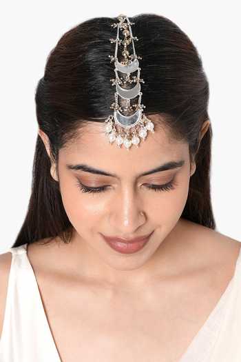 Vaidaan Nitya Mirror Pearl Maangtika 