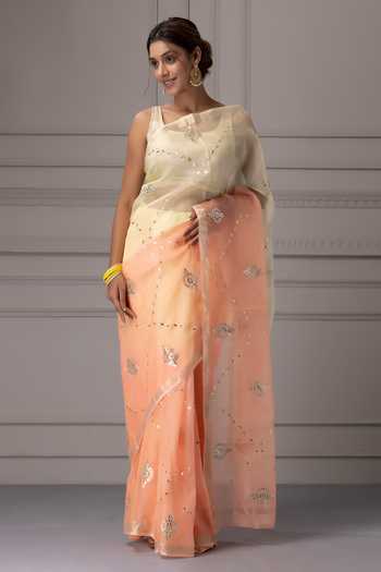 Geroo Jaipur Embroidered Saree With Blouse 