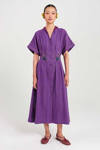 Jodi Drift Handloom Midi Dress