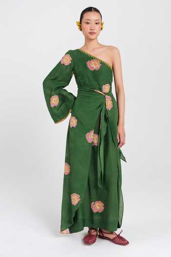 Jodi Flow One Shoulder Printed Dress