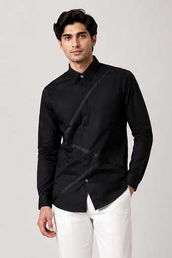 Varoin Marwah Diagonal Stripe Pattern Shirt 