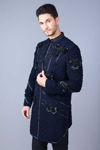 Varoin Marwah Celestial Wing Embroidered Sherwani Set 