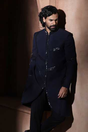 Varoin Marwah The Shining In Shadows Embroidered Sherwani Set 