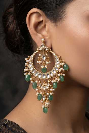 Joules By Radhika Varnika Chandbali Earrings 