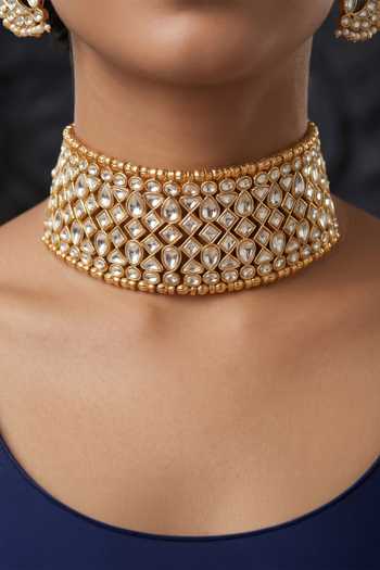 Joules By Radhika Kairiya Embellished Choker Necklace Set 