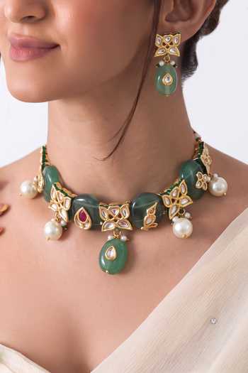 Joules By Radhika Mireya Embellished Necklace Set 
