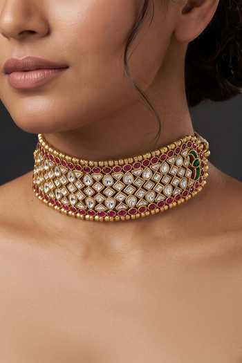 Joules By Radhika Sairya Embellished Choker Necklace Set 