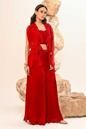 Day And Mood Cutwork Jacket & Pant Set 