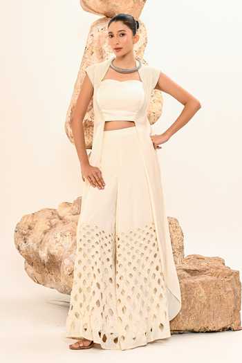 Day And Mood Cutwork Pant & Blouse Set 