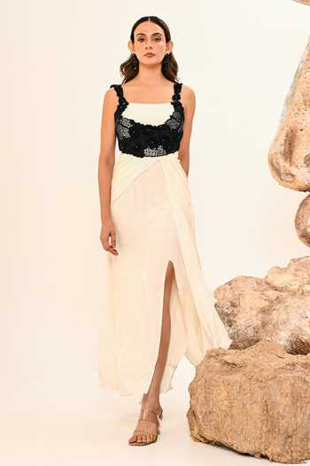 Day And Mood Draped Maxi Dress 