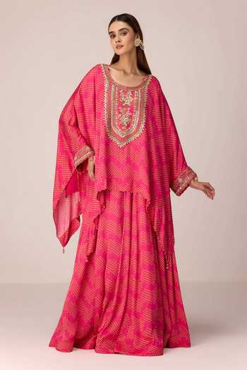Shyam Narayan Prasad Bandhani Print Kaftan & Skirt Set 