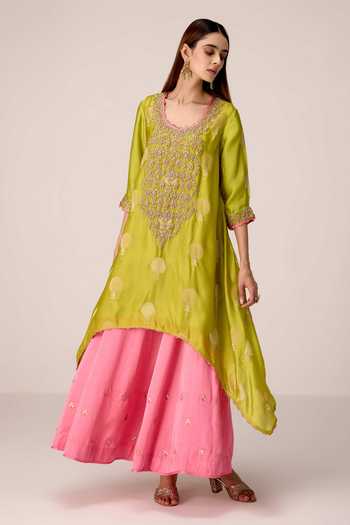 Shyam Narayan Prasad Zardozi Embroidered Kurta & Palazzo Set 