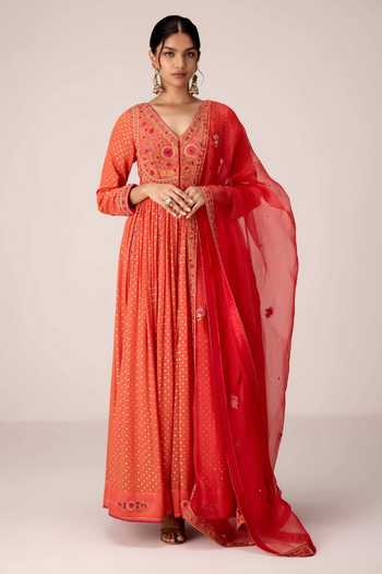 Shyam Narayan Prasad Yoke Embroidered Anarkali Set 