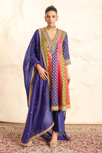 Nidhika Shekhar Noor Mahal Colorblock Kurta Set 