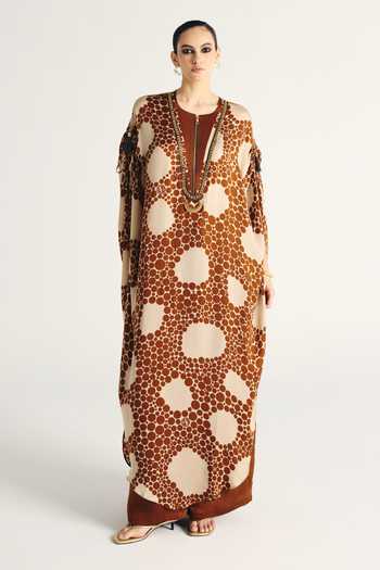 Kamaali Pret Sahra Printed Kaftan & Pant Set 