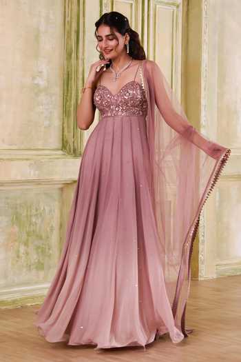 Muditaa By Urmila Sukoon Ombre Shaded Anarkali With Dupatta 