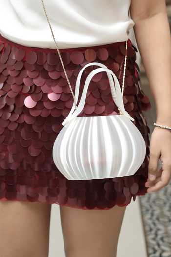Orriri Drop Sculptural Ribbed Shell Bag 