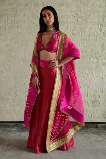 Shorshe Clothing Embroidered Blouse & Sharara Set 