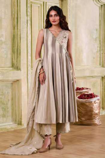 Muditaa By Urmila Sargam Banarasi Anarkali Set 