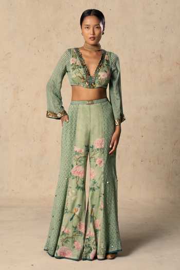 Basil Leaf Meadow Grace Printed Top & Pant Set