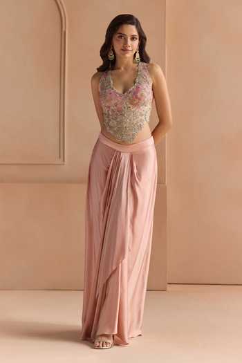 Osaa By Adarsh Tissue Silk Top & Skirt Set