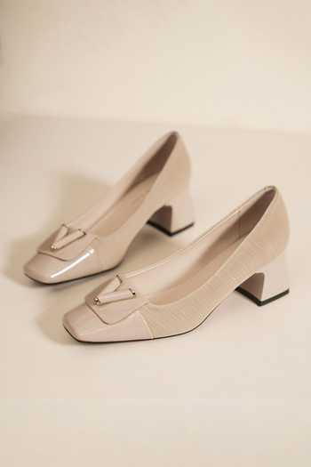 Ozzaro Pure Poise Textured Pattern Heels 