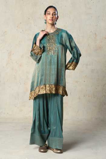 Basil Leaf Embroidered Kurta & Salwar Set
