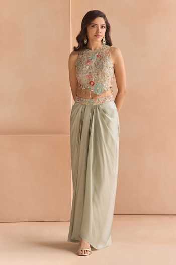 Osaa By Adarsh Floral Motif Top & Skirt Set