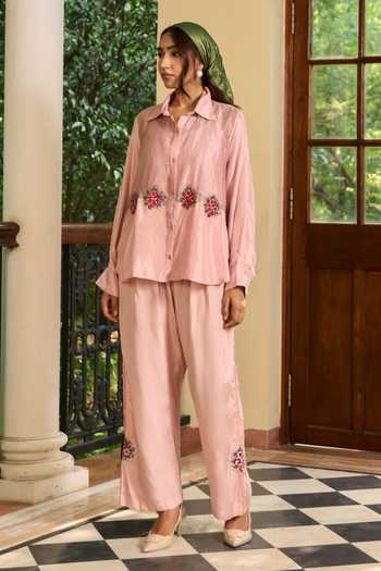 TA’Assur Applique Hand Embroidered Shirt & Pant Set 