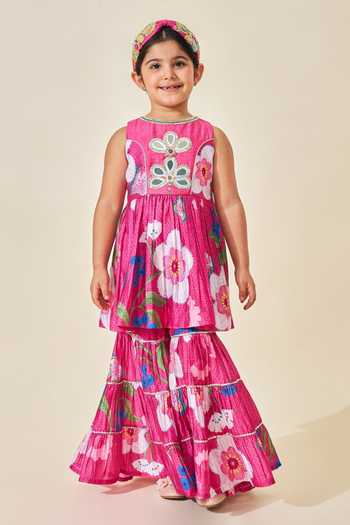 Joey & Pooh Rumi Printed Top & Sharara Set 