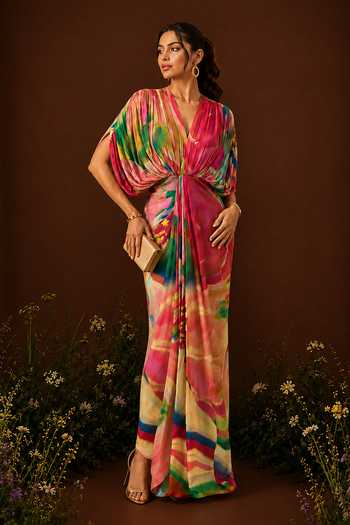 Poppi Primrose Draped Maxi Dress 