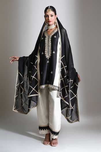 Tanu Malhotra Mirror Embroidered Kurta Salwar Set 