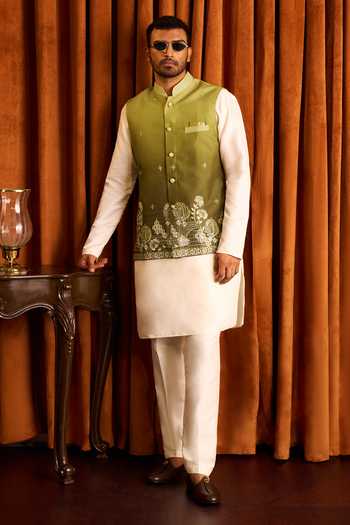 Arihant Rai Sinha Thread & Sequin Embroidered Nehru Jacket Set