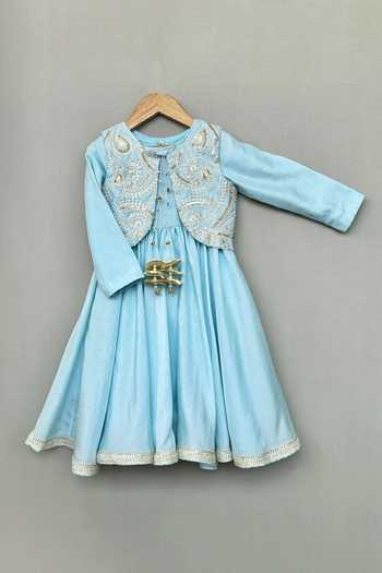 Label Neeti Embroidered Jacket & Anarkali Set 