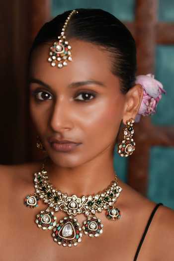 Cao Jewellery Kundan Embellished Necklace Set 