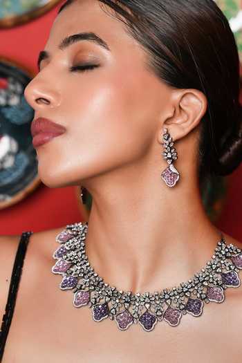 Cao Jewellery Crystal Embellished Necklace Set 